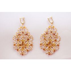 Lace earrings "Angelica" Golden