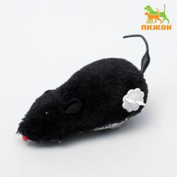 Пижон / Dude / Mouse clockwork fur, 12 cm, black
