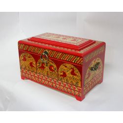 Беломорские узоры / Chest wooden "Mezenskaya Rospis"