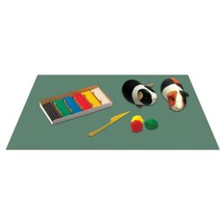 A set of lessons PYTHAGORAS: oilcloth PVC green, 69х40 cm, arm cover blue