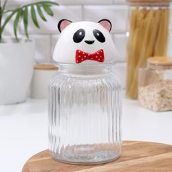 Доляна / Doliana / Bank for bulk products "Panda", 950 ml