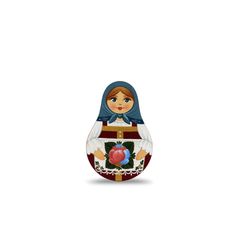 Волховская роспись / Volkhov painting / Brooch-tumbler with a magnetic clasp "Volkhov rose tree No. 4"