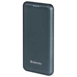 DEFENDER / External battery EXTRALIFE 10000F, 10000 mAh, 2 USB, Li-pol, blue