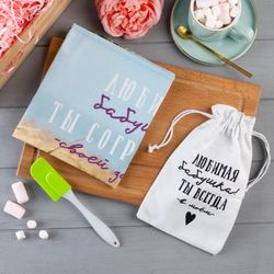 Этель / Ethel / Gift set "Favorite grandmother" towel 40x73cm, paddle