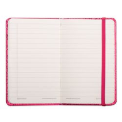 BRAUBERG / Notebook SMALL FORMAT (95x145 mm) A7 + "Irida", 64 sheets, metallic imitation leather, elastic band, line, red