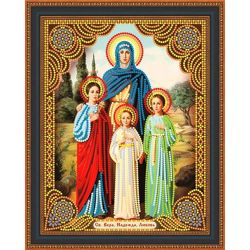 Опт-картина / khảm kim cương 27x33 Biểu tượng Niềm tin, Hy vọng, Tình yêu và mẹ Sophia của họ