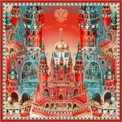 Русские в моде  / Shawl "Moscow - Kremlin - Faberge"