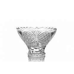 Гусевской Хрустальный завод / Crystal vase for fruit "Victory" large colorless