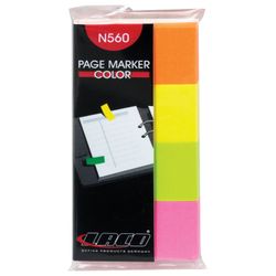 Bookmarks, self-adhesive, LACO (LAKO, Germany) NEON paper, 20*40mm, 4 colors * 50 sheets