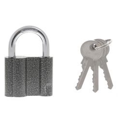 Castle hinged, width 60 mm, cast iron, arch d-9 mm, English, 3 keys, SIBBRETH, WN2-M1