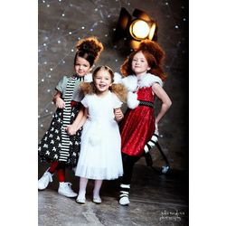 Striped Dress with Poodle