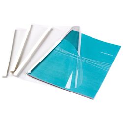 Thermal binding covers, A4, SET 100 pcs., 4 mm, 33-43 sh., Top transparent PVC, bottom cardboard, FELLOWES