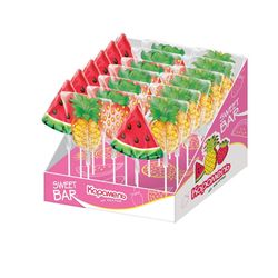 Конфитрейд / BARRA DULCE Caramelo en barra Mezcla de frutas (sandía, piña, fresa) 1kor * 12bl * 20ud, 25g.