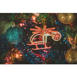 Toy Christmas tree "Helicopter small" 1013 Red Cabin