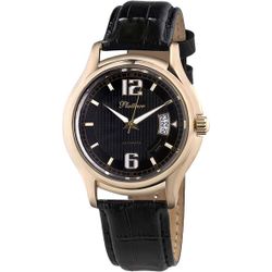Platinor / Russische mechanische Goldarmbanduhr Round Rt55130.512