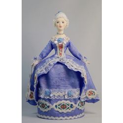 Потешный промысел / Porcelain souvenir doll "Secular costume, mid-18th century"