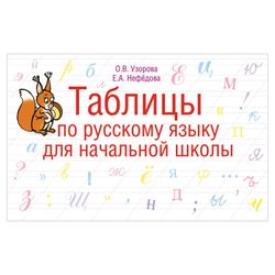 The table on the Russian language for the elementary school, Uzorova O. V.