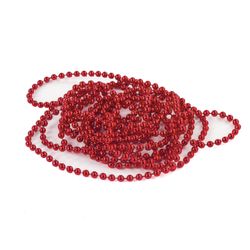 ЗОЛОТАЯ СКАЗКА / Christmas tree beads diameter 4 mm, length 2.7 m, red