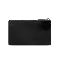 Key case BEFLER "Elegant cat", natural leather, embossed, zip, 130x85 mm, black