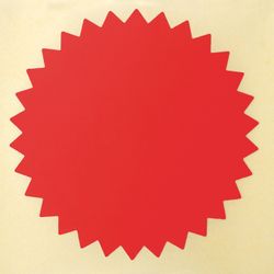 Label, self-adhesive sealing of documents a red ASTERISK, 52 mm, 500 PCs, BRAUBERG
