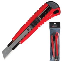 文具刀 18 毫米 LACO（LACO，德国），包括 3 把刀片，自动锁定，分类盒