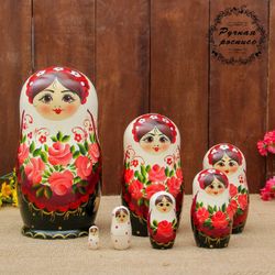Doll "Rose" 7 dolls, a white handkerchief