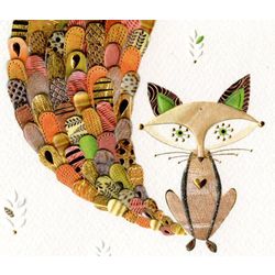 TURNOWSKY / Postcard "Fox with a long tail"