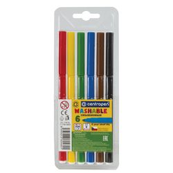 Markers CENTROPEN "Elephants", 6 colors, washable, ventilated cap, Euro slot