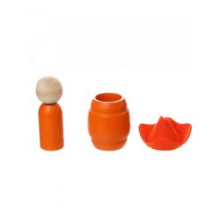 Woodlandtoys / Clasificador "Chicos con sombreros y barriles"