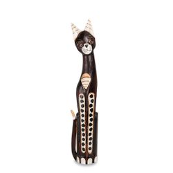Decor and Gift / Wooden figurine "Cat" 80 cm