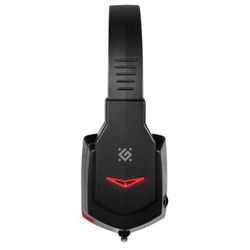DEFENDER / Headphones with microphone (headset) Warhead G-320, wired, 1.8 m, with headband, black with red