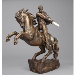 Vernissage of History / At sırtında Sasunsky heykelciği David, bronz
