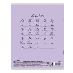 ЮНЛАНДИЯ / Notebook 12 y. CLASSIC, oblique line, cardboard cover, ASSORTED / 20 pcs.