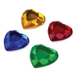 Self-adhesive rhinestones "Heart", 14 mm, 30 g, 5 colors, TREASURE ISLAND