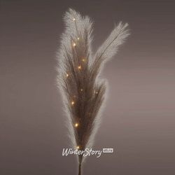 Kaemingk / Ramo brilhante para decoração Feather Manosque - Mokko 70 cm, LED branco quente, alimentado por bateria