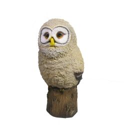 Ремеко / Decorative figure "Owlet on a stump" L15W13,5H25 cm