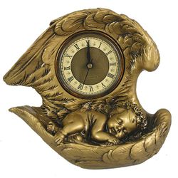 Ремеко / Composition time "Angel" (color gold) L20W10H18cm