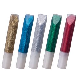 BEAM / Gels with glitter "Glitter" SET 30 pcs., 5 colors, in tubes of 5 ml, in display