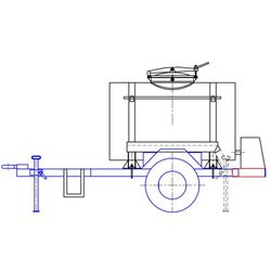 Tank trailer for transporting milk, kvass up to 1200 liters