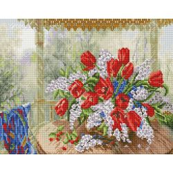 ВанГогВоМне / Diamantmosaik "Mohn und Flieder" 40x50 cm