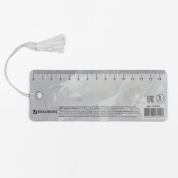 Bookmark for books 3D, BRAUBERG, three-dimensional, "White wolf" with a decorative lace tie