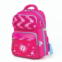 INLANDIA backpack with pencil case in the kit, ergo-back, girls, Butterfly, 42х29х14 cm