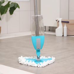 Доляна / Shaft / Mop with spray, metal handle 118 cm, microfiber nozzle 25 × 16 cm, MIX color