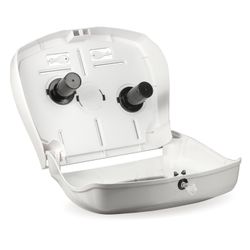 ЛАЙМА / Toilet paper dispenser PROFESSIONAL (T1 / T2 system), large, white, ABS plastic