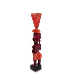 Decor and Gift / Bức tượng gỗ "thấy một sự trưởng thành" đỏ 20 cm