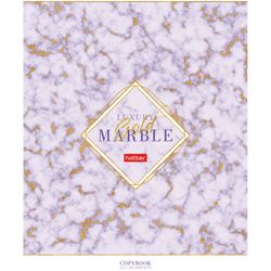 HATBER / Notebook А5 48 p. bracket, cage, sparkles, "Marble collection" / 10 pcs.