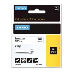 DYMO Rhino Label Printer Cartridge 9mm x 1.5m Heat Shrink Tubing Black Font Yellow Tube
