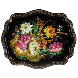 Жостово / Articulated Zhostovo tray 45x36 cm