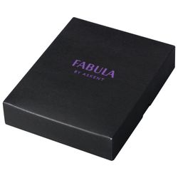 Clip FABULA "Brooklyn", genuine leather, contrast stitching, 86х126 mm, blue