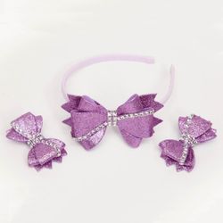Set "Headband + hair clips for girls" pink